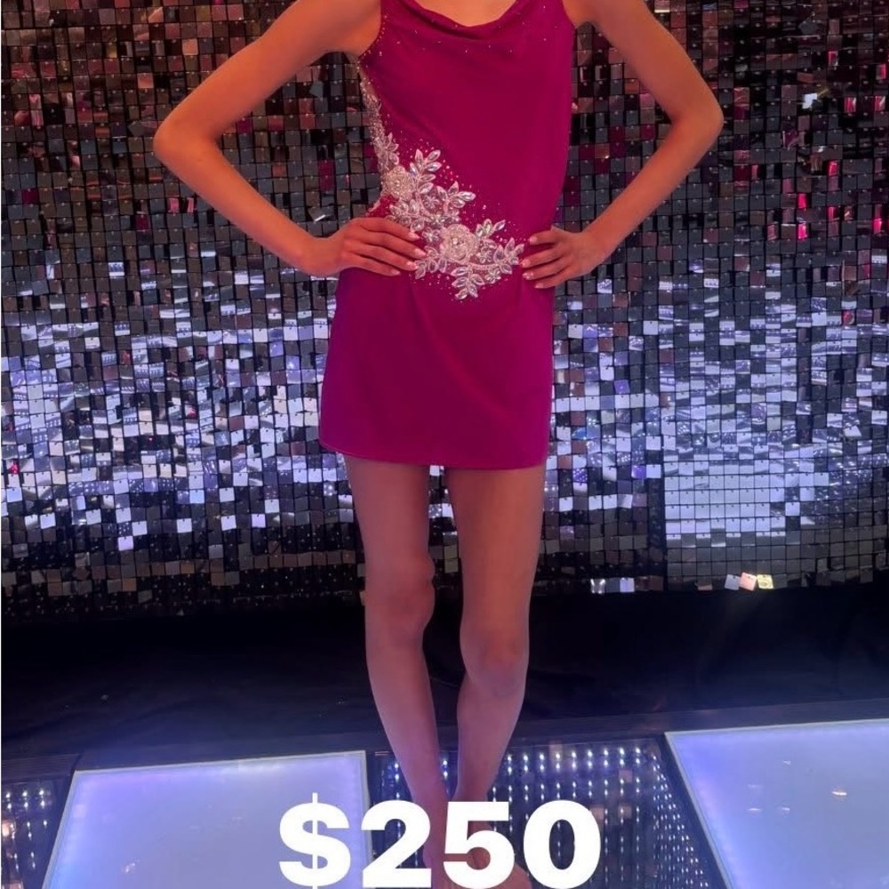 Pink Embellished Custom Dance Solo Costume
